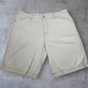 Old Navy Off‎ White Y2K Denim Jean Carpenter Work Shorts Size 40 Men's R7